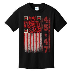 Funny Qr Scan Me President Trump 4547 Trump Dancing Code Kids T-Shirt