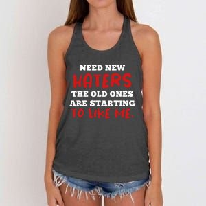 Funny Quote Shirt Need New Haters The Old Ones Are Starting To Like Me Women's Knotted Racerback Tank