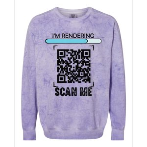 Funny Qr Scan Me President Trump Dancing Code Colorblast Crewneck Sweatshirt