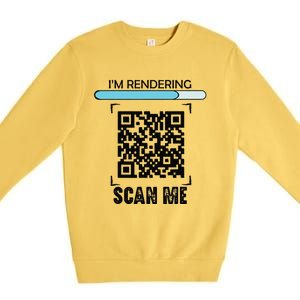 Funny Qr Scan Me President Trump Dancing Code Premium Crewneck Sweatshirt