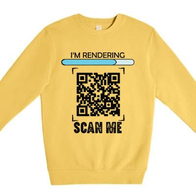 Funny Qr Scan Me President Trump Dancing Code Premium Crewneck Sweatshirt