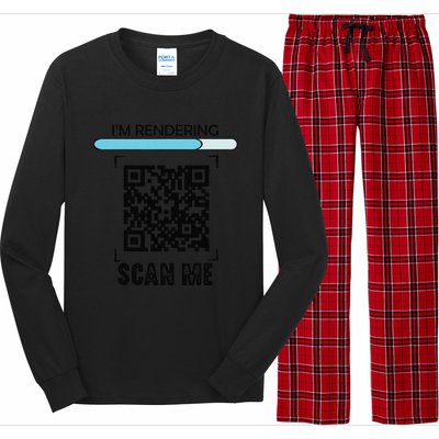 Funny Qr Scan Me President Trump Dancing Code Long Sleeve Pajama Set