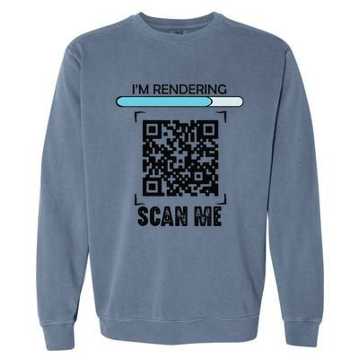 Funny Qr Scan Me President Trump Dancing Code Garment-Dyed Sweatshirt