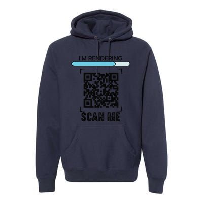 Funny Qr Scan Me President Trump Dancing Code Premium Hoodie