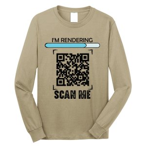 Funny Qr Scan Me President Trump Dancing Code Long Sleeve Shirt