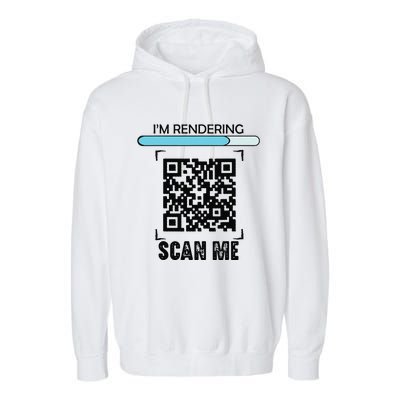 Funny Qr Scan Me President Trump Dancing Code Garment-Dyed Fleece Hoodie