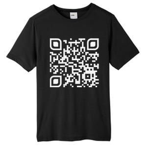 Funny Qr Scan Code Humor Hidden Message Sarcastic Troll Tall Fusion ChromaSoft Performance T-Shirt