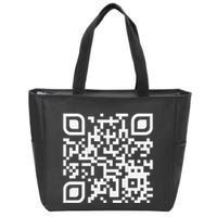 Funny Qr Scan Code Humor Hidden Message Sarcastic Troll Zip Tote Bag