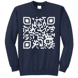 Funny Qr Scan Code Humor Hidden Message Sarcastic Troll Sweatshirt