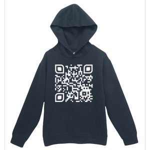 Funny Qr Scan Code Humor Hidden Message Sarcastic Troll Urban Pullover Hoodie