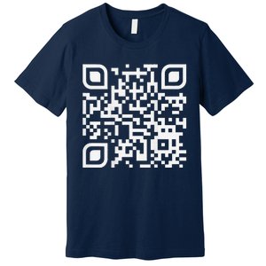 Funny Qr Scan Code Humor Hidden Message Sarcastic Troll Premium T-Shirt