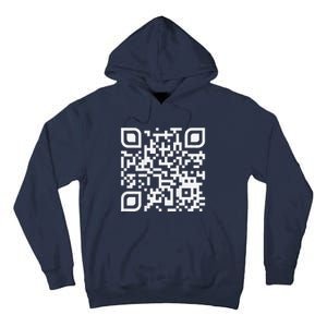 Funny Qr Scan Code Humor Hidden Message Sarcastic Troll Tall Hoodie