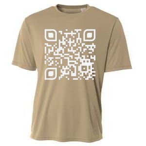 Funny Qr Scan Code Humor Hidden Message Sarcastic Troll Cooling Performance Crew T-Shirt