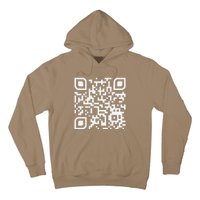 Funny Qr Scan Code Humor Hidden Message Sarcastic Troll Hoodie