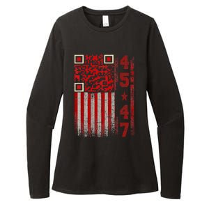 Funny Qr Scan Me President Trump 4547 Trump Dancing Code Womens CVC Long Sleeve Shirt