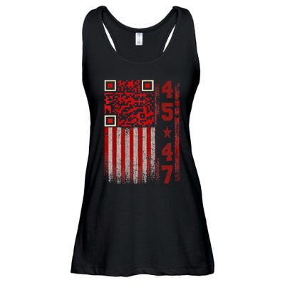 Funny Qr Scan Me President Trump 4547 Trump Dancing Code Ladies Essential Flowy Tank