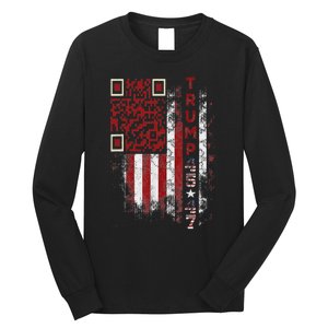 Funny Qr Scan Me President Trump 4547 Trump Dancing Code Long Sleeve Shirt