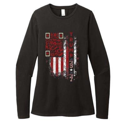 Funny Qr Scan Me President Trump 4547 Trump Dancing Code Womens CVC Long Sleeve Shirt