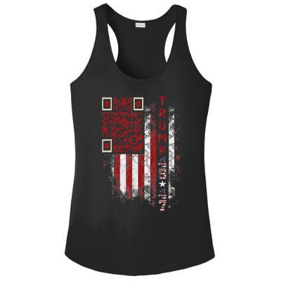 Funny Qr Scan Me President Trump 4547 Trump Dancing Code Ladies PosiCharge Competitor Racerback Tank