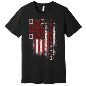 Funny Qr Scan Me President Trump 4547 Trump Dancing Code Premium T-Shirt