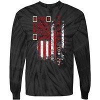 Funny Qr Scan Me President Trump 4547 Trump Dancing Code Tie-Dye Long Sleeve Shirt