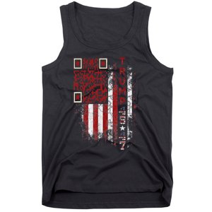 Funny Qr Scan Me President Trump 4547 Trump Dancing Code Tank Top