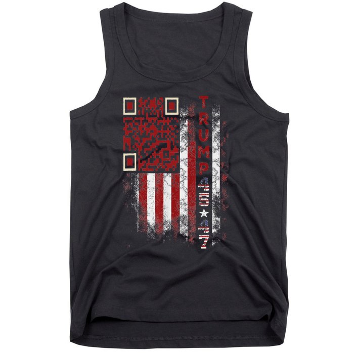 Funny Qr Scan Me President Trump 4547 Trump Dancing Code Tank Top