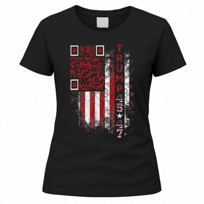 Funny Qr Scan Me President Trump 4547 Trump Dancing Code Women's T-Shirt