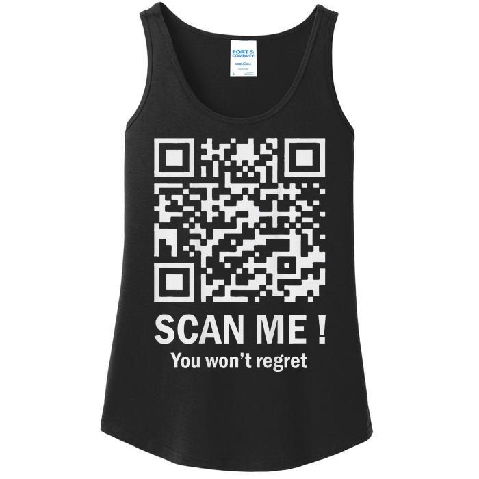 Funny Qr Scan Me Trump 4547 Trump Dancing Code Ladies Essential Tank