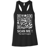 Funny Qr Scan Me Trump 4547 Trump Dancing Code Women's Racerback Tank