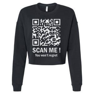 Funny Qr Scan Me Trump 4547 Trump Dancing Code Cropped Pullover Crew