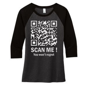 Funny Qr Scan Me Trump 4547 Trump Dancing Code Women's Tri-Blend 3/4-Sleeve Raglan Shirt