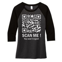 Funny Qr Scan Me Trump 4547 Trump Dancing Code Women's Tri-Blend 3/4-Sleeve Raglan Shirt