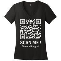 Funny Qr Scan Me Trump 4547 Trump Dancing Code Women's V-Neck T-Shirt