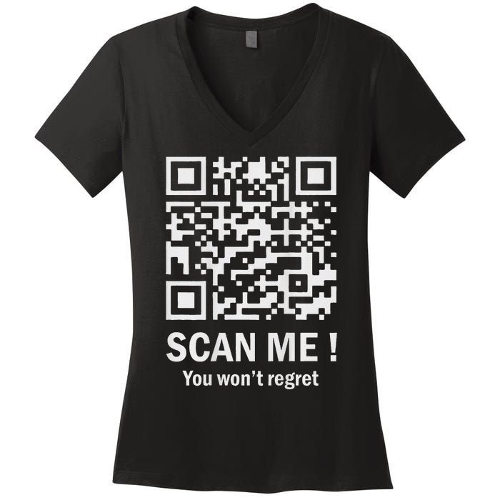 Funny Qr Scan Me Trump 4547 Trump Dancing Code Women's V-Neck T-Shirt