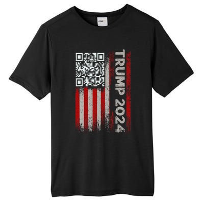 Funny Qr Scan Me President Trump 4547 Trump Dancing Code Tall Fusion ChromaSoft Performance T-Shirt