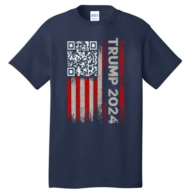 Funny Qr Scan Me President Trump 4547 Trump Dancing Code Tall T-Shirt