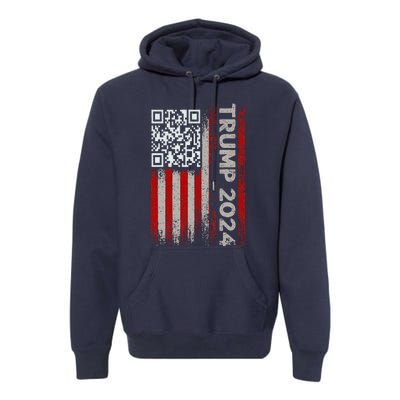 Funny Qr Scan Me President Trump 4547 Trump Dancing Code Premium Hoodie