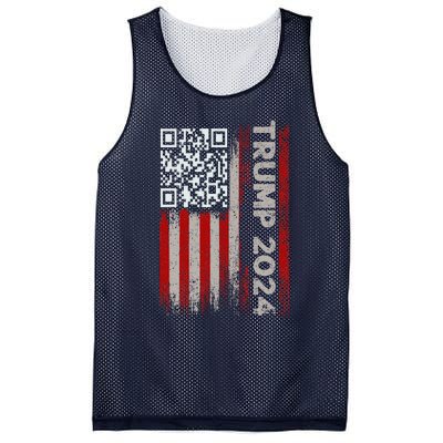 Funny Qr Scan Me President Trump 4547 Trump Dancing Code Mesh Reversible Basketball Jersey Tank