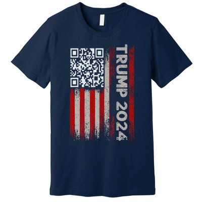 Funny Qr Scan Me President Trump 4547 Trump Dancing Code Premium T-Shirt