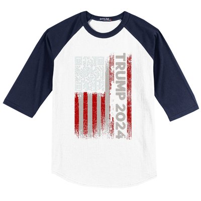 Funny Qr Scan Me President Trump 4547 Trump Dancing Code Baseball Sleeve Shirt