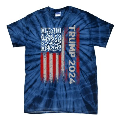 Funny Qr Scan Me President Trump 4547 Trump Dancing Code Tie-Dye T-Shirt