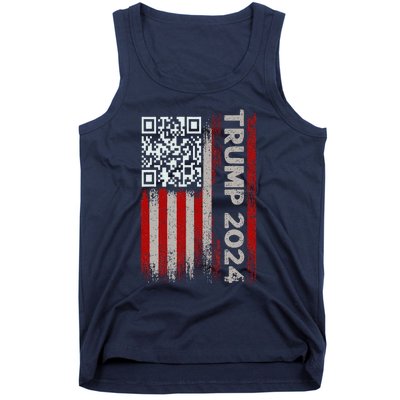 Funny Qr Scan Me President Trump 4547 Trump Dancing Code Tank Top