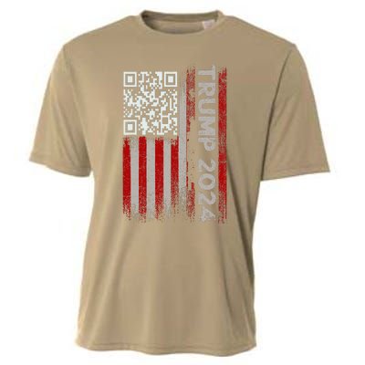 Funny Qr Scan Me President Trump 4547 Trump Dancing Code Cooling Performance Crew T-Shirt