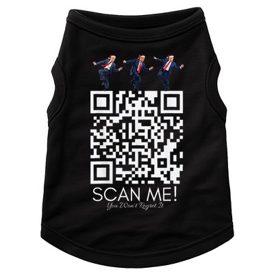 Funny Qr Scan Me President Qr Trump Dancing Hat Christmas Doggie Tank