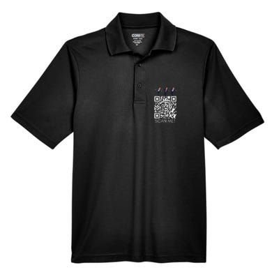 Funny Qr Scan Me President Qr Trump Dancing Hat Christmas Men's Origin Performance Pique Polo