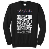 Funny Qr Scan Me President Qr Trump Dancing Hat Christmas Sweatshirt