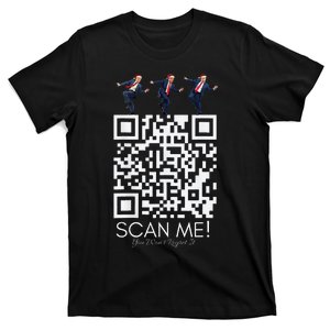 Funny Qr Scan Me President Qr Trump Dancing Hat Christmas T-Shirt