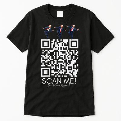 Funny Qr Scan Me President Qr Trump Dancing Hat Christmas Tall T-Shirt