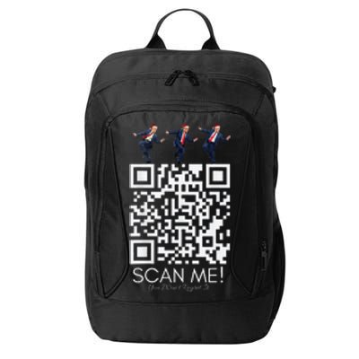 Funny Qr Scan Me President Qr Trump Dancing Hat Christmas City Backpack